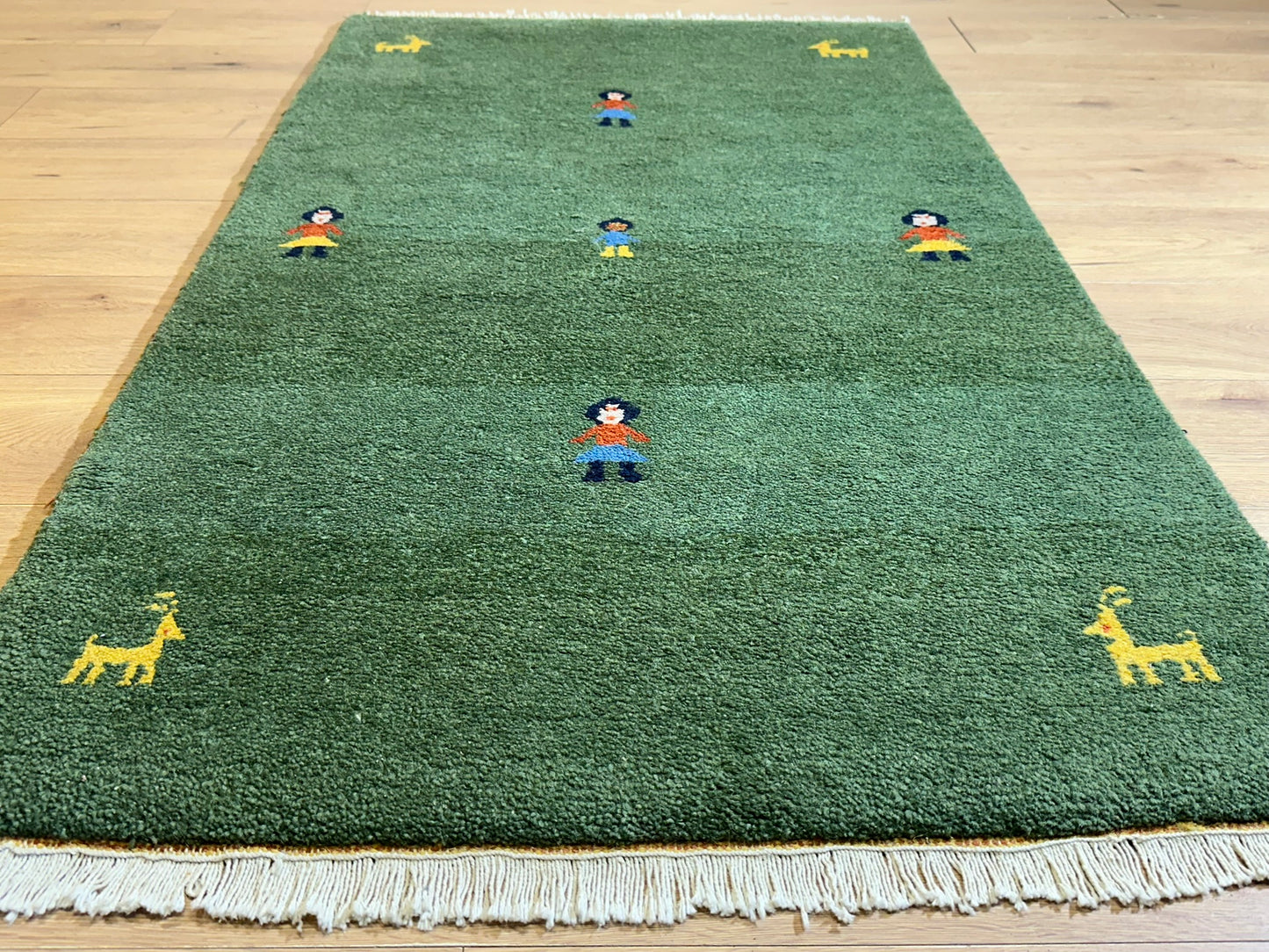Gabbeh Orientteppich handgeknüpft Indian 160x90 cm
