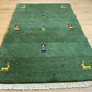 Gabbeh Orientteppich handgeknüpft Indian 160x90 cm