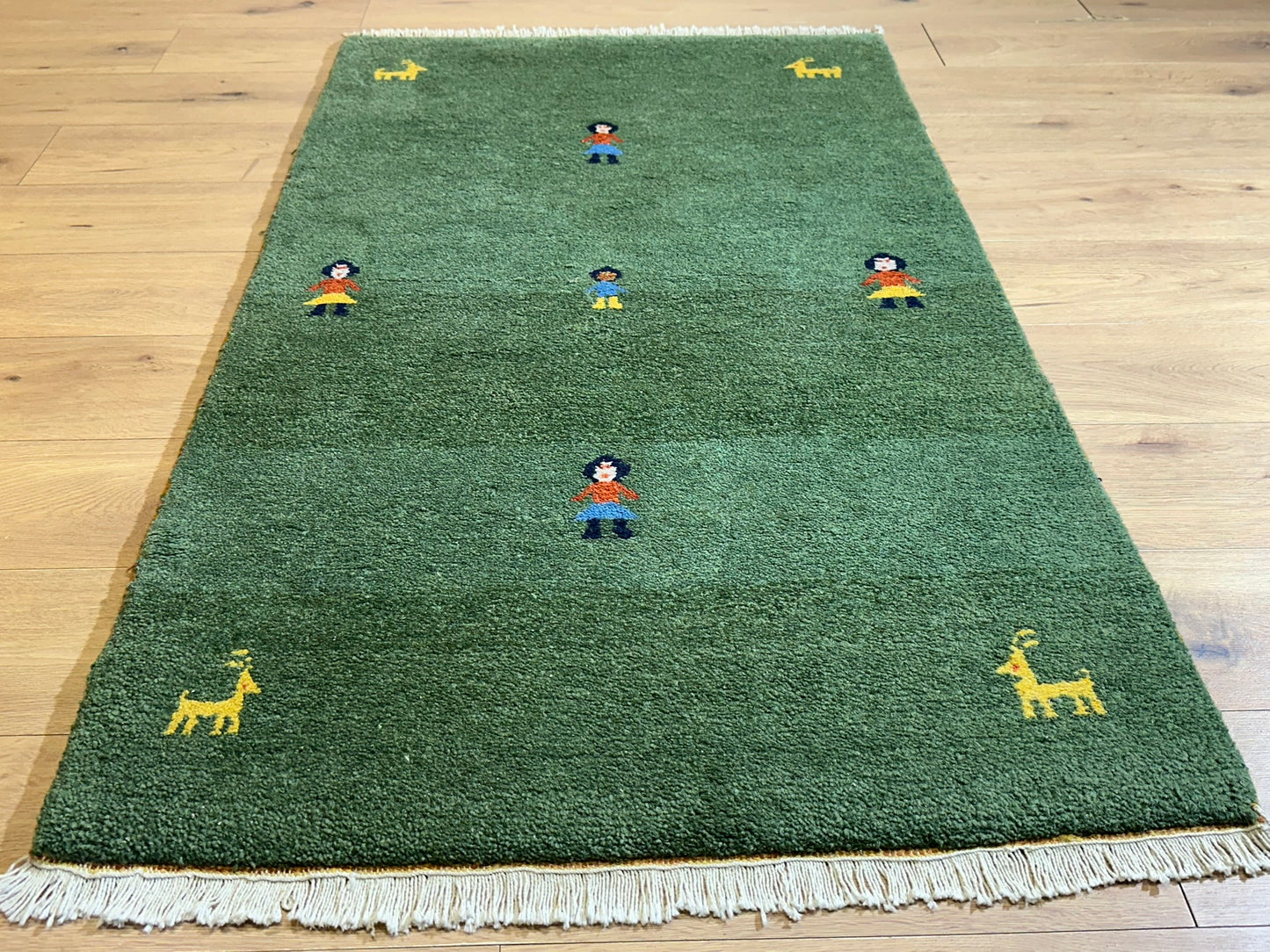 Gabbeh Orientteppich handgeknüpft Indian 160x90 cm