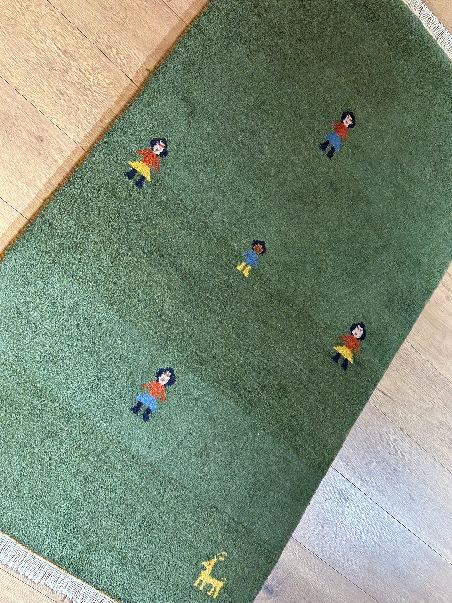 Gabbeh Orientteppich handgeknüpft Indian 160x90 cm
