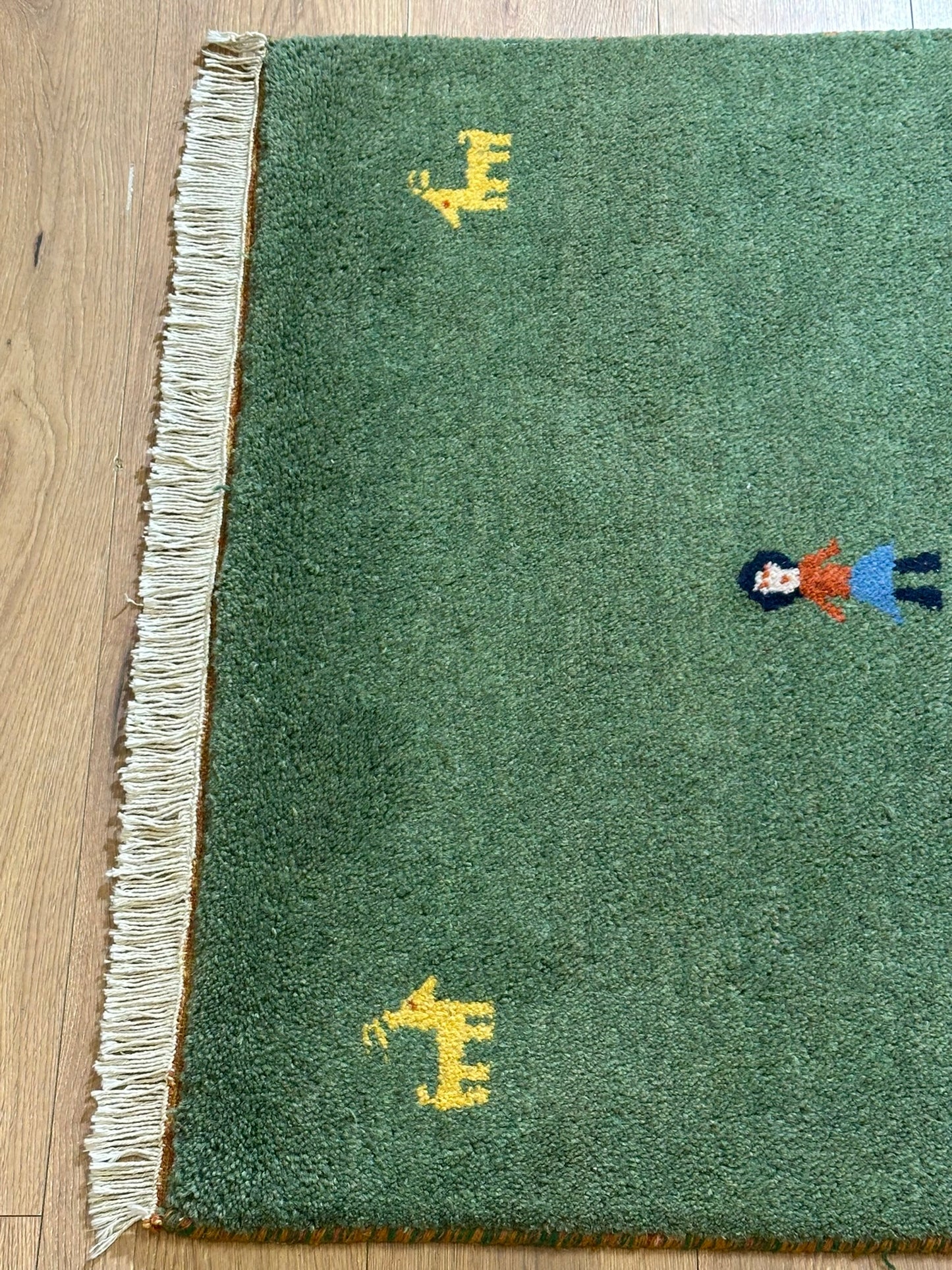 Gabbeh Orientteppich handgeknüpft Indian 160x90 cm
