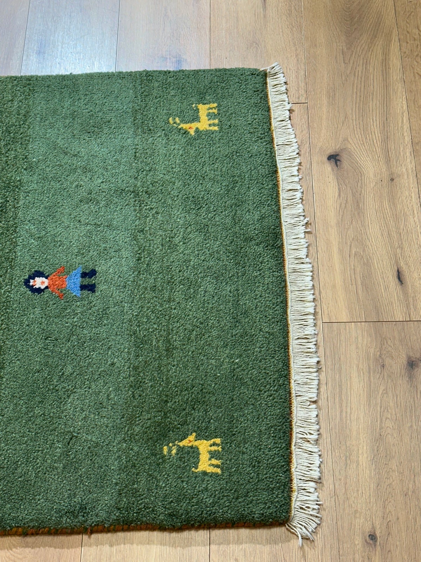 Gabbeh Orientteppich handgeknüpft Indian 160x90 cm