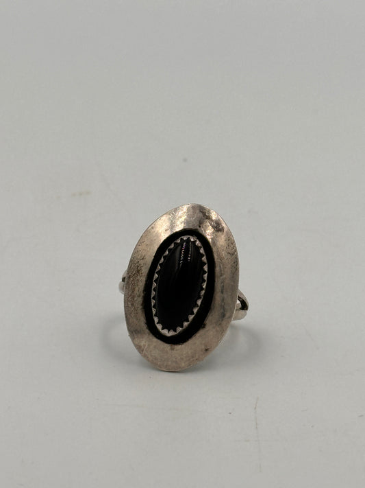 Sterling Silber Ring mit Onyx Stein