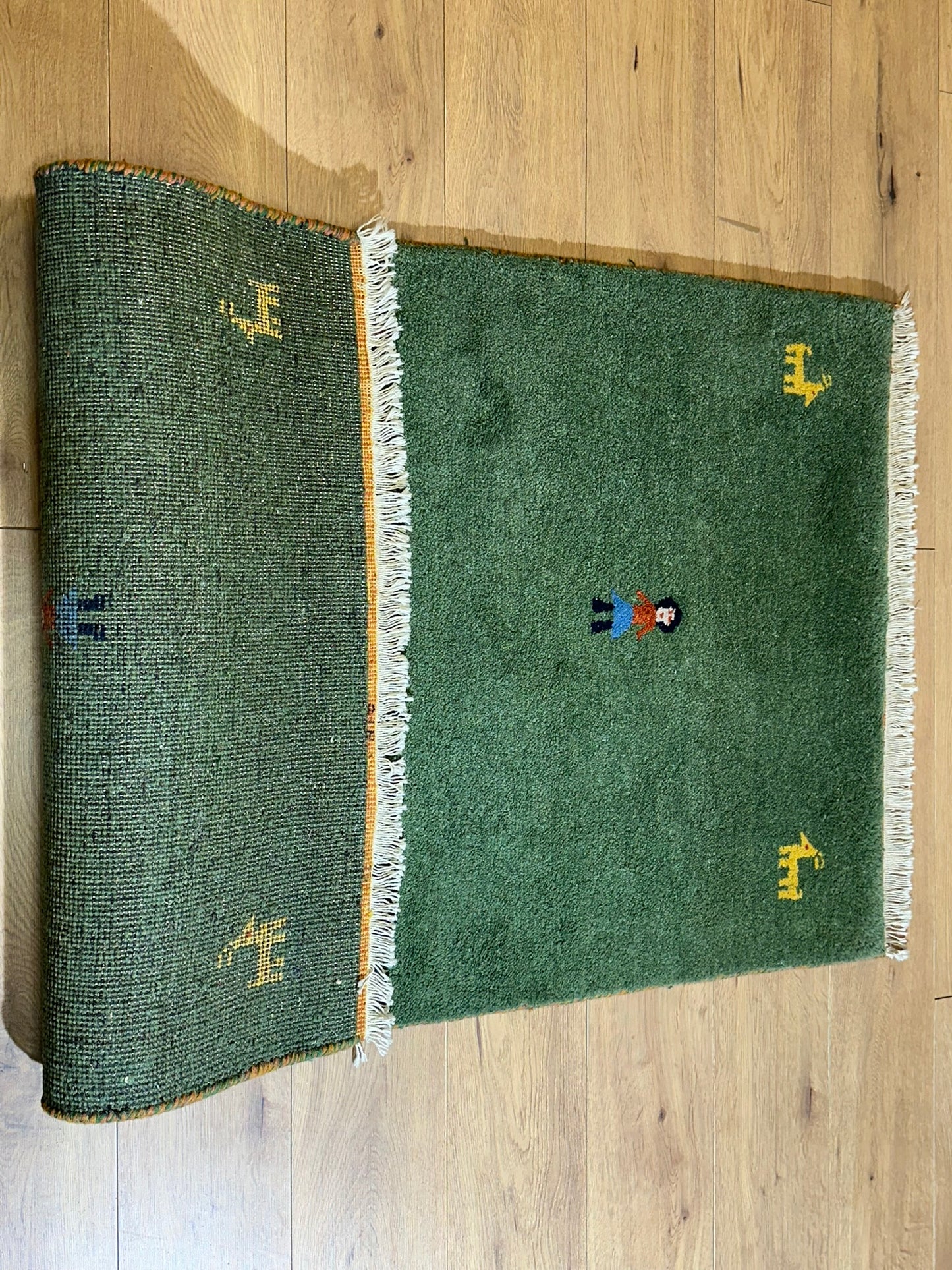Gabbeh Orientteppich handgeknüpft Indian 160x90 cm