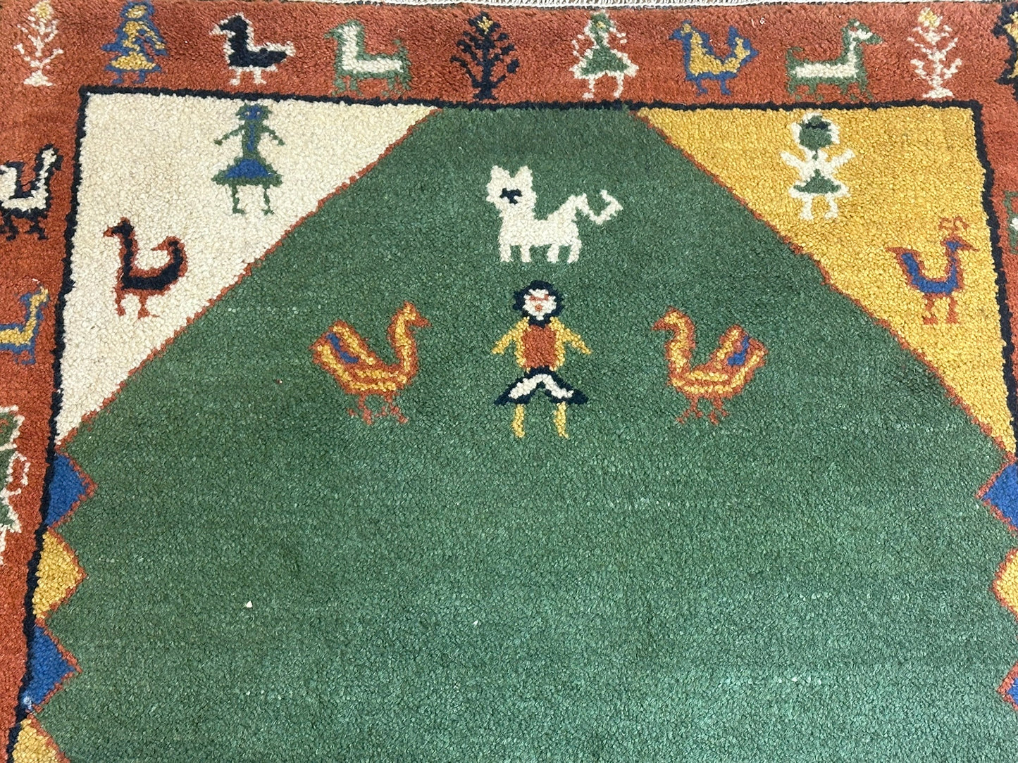Gabbeh Orientteppich handgeknüpft Indian 160x94 cm