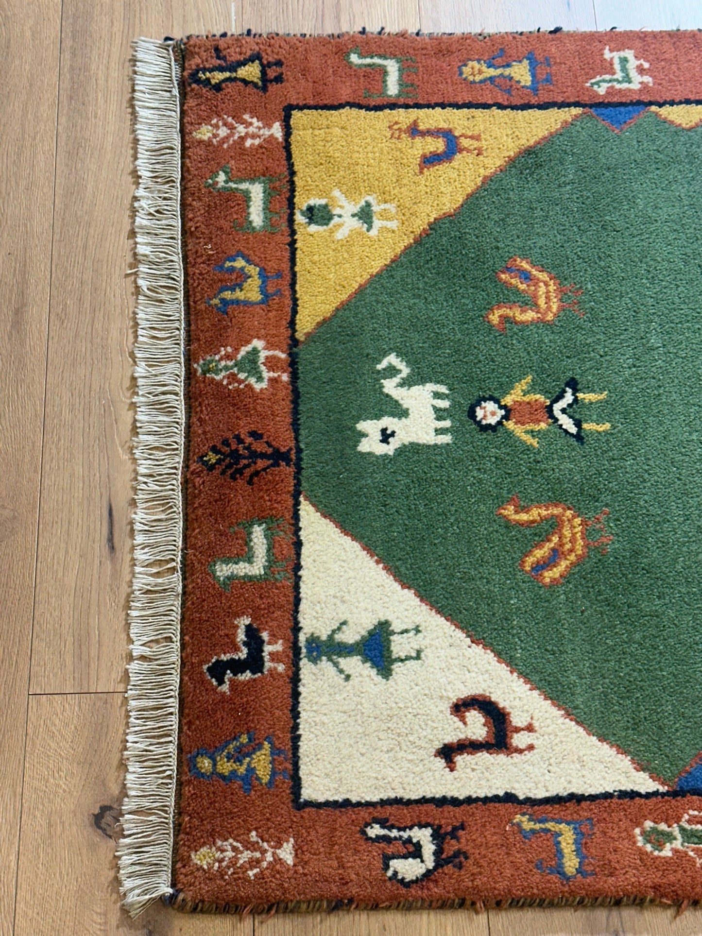 Gabbeh Orientteppich handgeknüpft Indian 160x94 cm