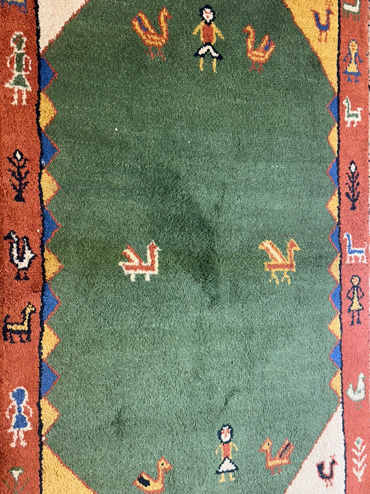 Gabbeh Orientteppich handgeknüpft Indian 160x94 cm