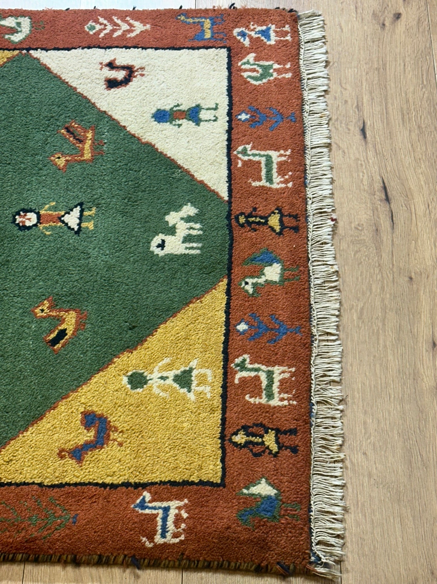 Gabbeh Orientteppich handgeknüpft Indian 160x94 cm