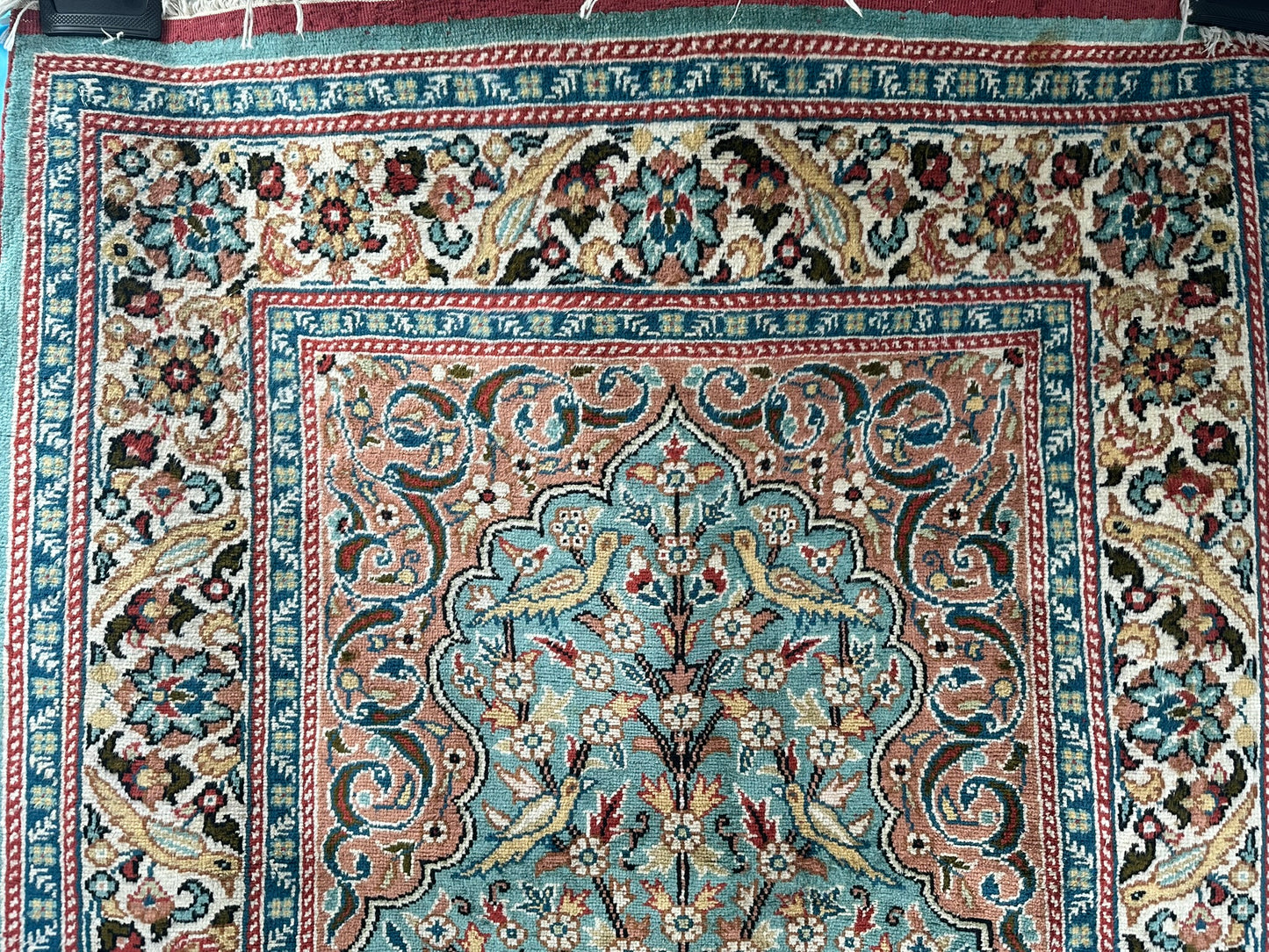 Orientteppich handgeknüpft Kayseri 133x90 cm Seide auf Seide