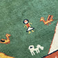 Gabbeh Orientteppich handgeknüpft Indian 160x94 cm