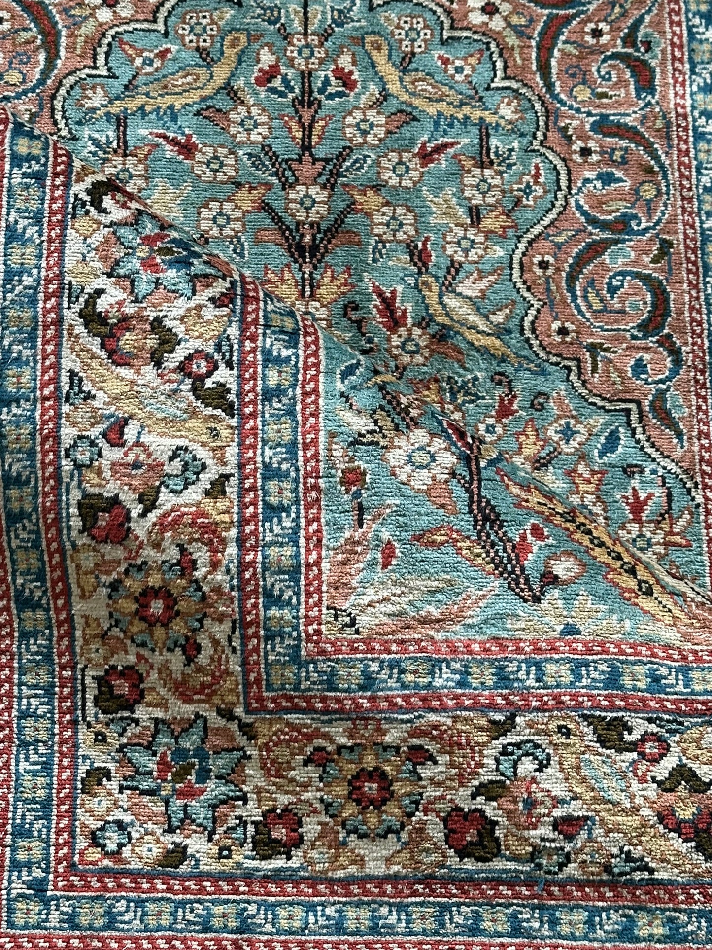 Orientteppich handgeknüpft Kayseri 133x90 cm Seide auf Seide