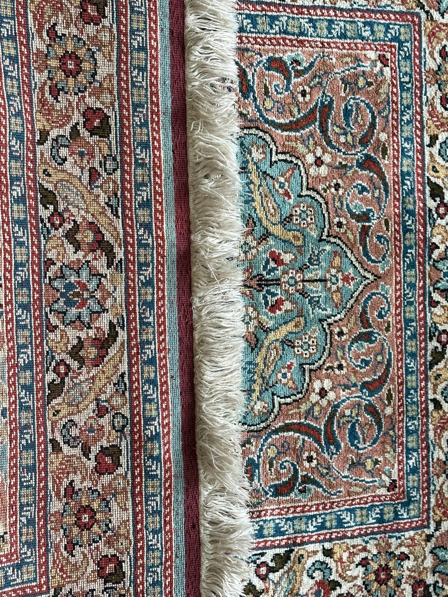 Orientteppich handgeknüpft Kayseri 133x90 cm Seide auf Seide