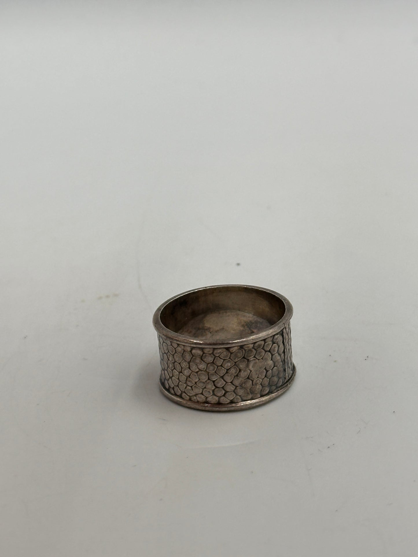 Vintage Schicker 835 Silber Ring – Gehämmert, Größe 54