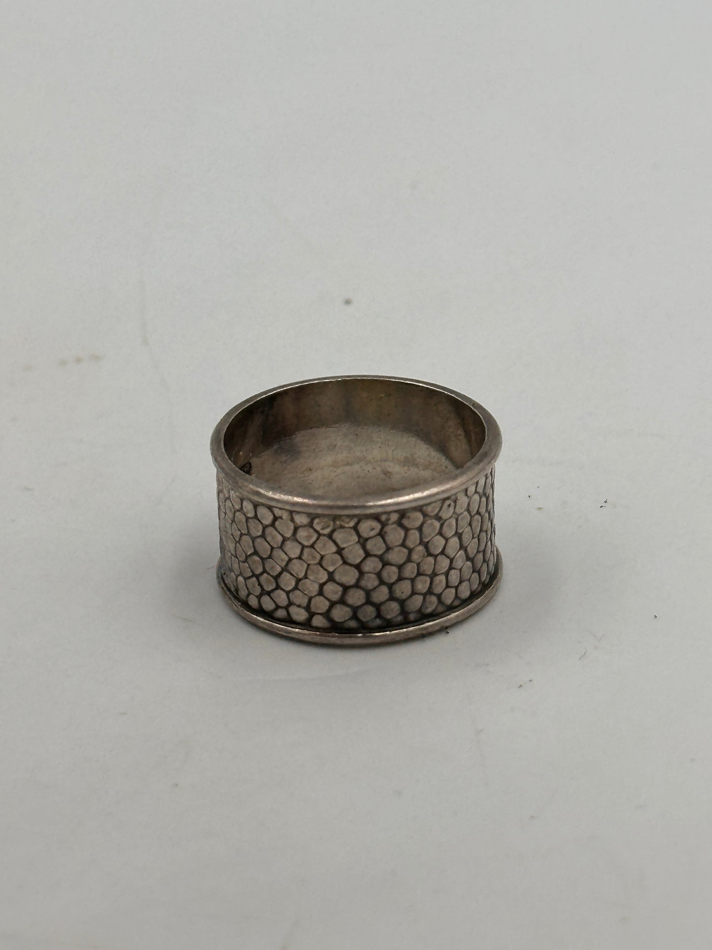 Vintage Schicker 835 Silber Ring – Gehämmert, Größe 54