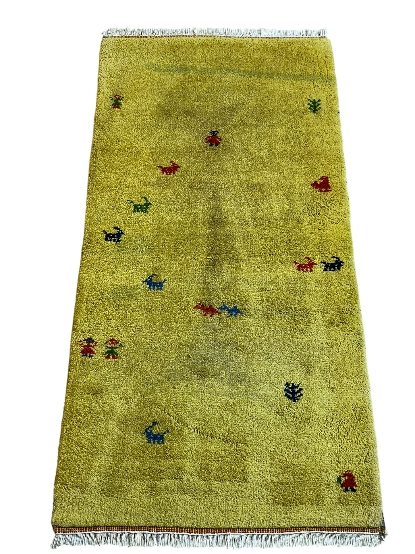 Orientteppich handgeknüpft Gabbeh Indian 140x72 cm