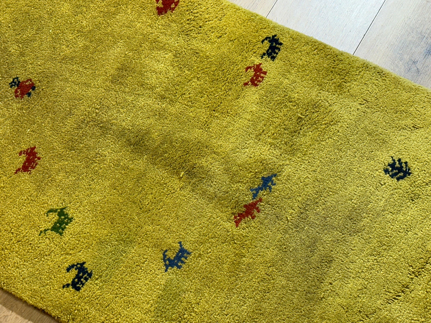 Orientteppich handgeknüpft Gabbeh Indian 140x72 cm