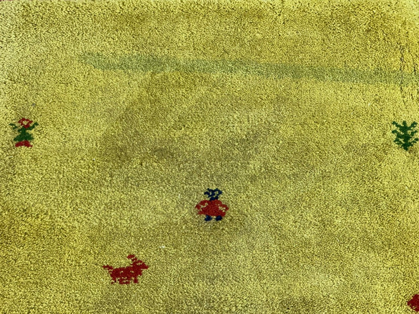 Orientteppich handgeknüpft Gabbeh Indian 140x72 cm