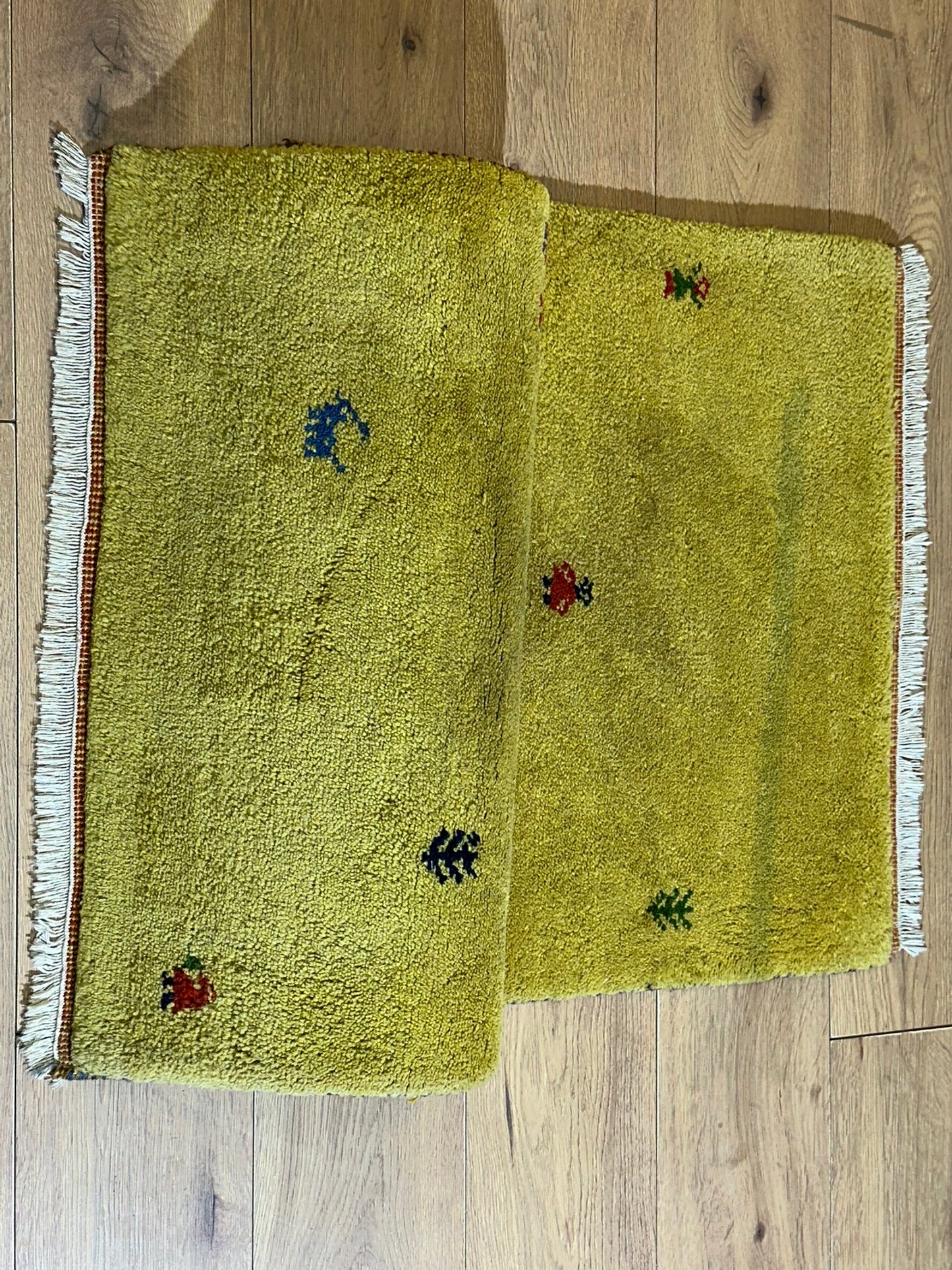 Orientteppich handgeknüpft Gabbeh Indian 140x72 cm