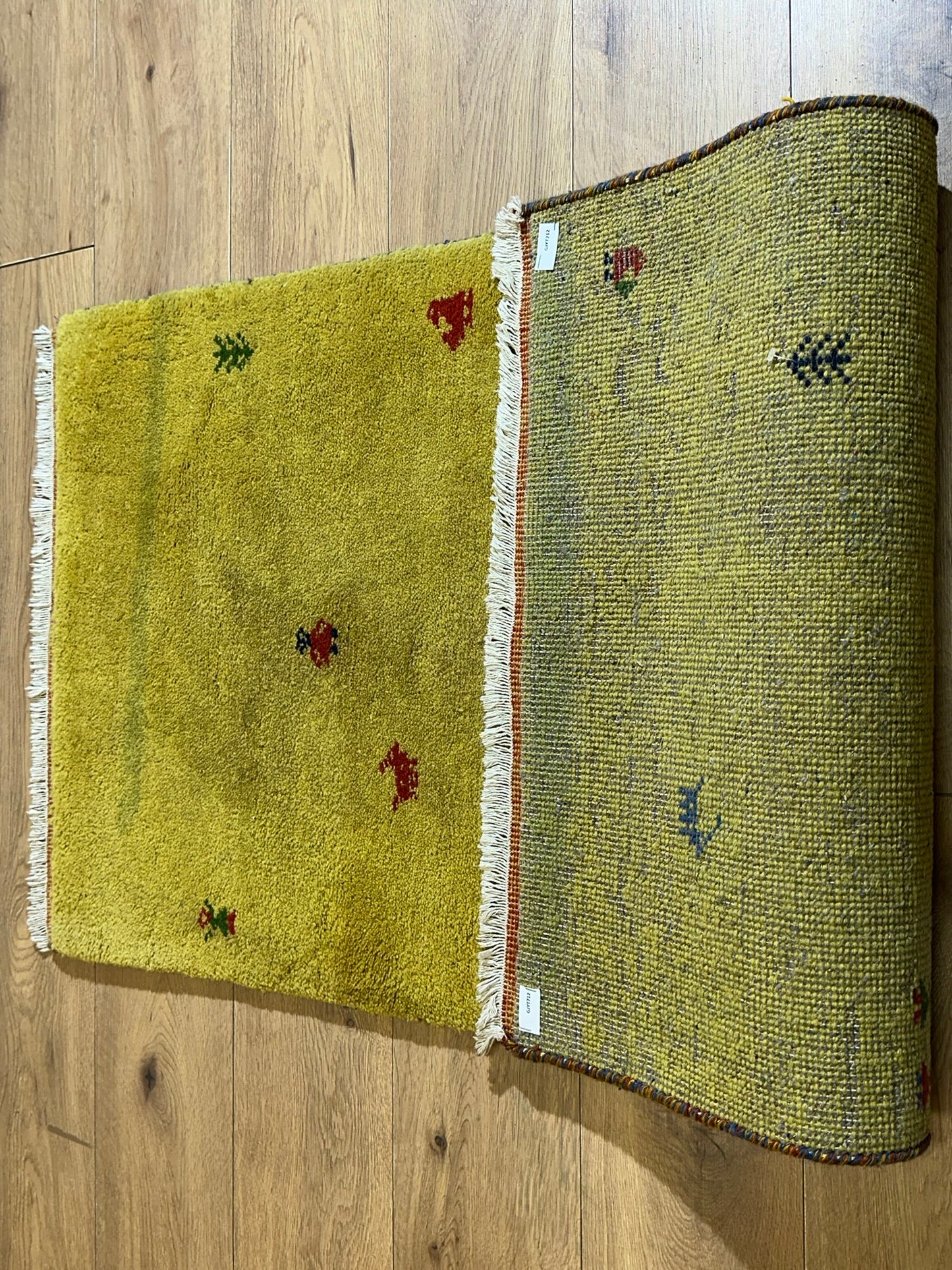 Orientteppich handgeknüpft Gabbeh Indian 140x72 cm