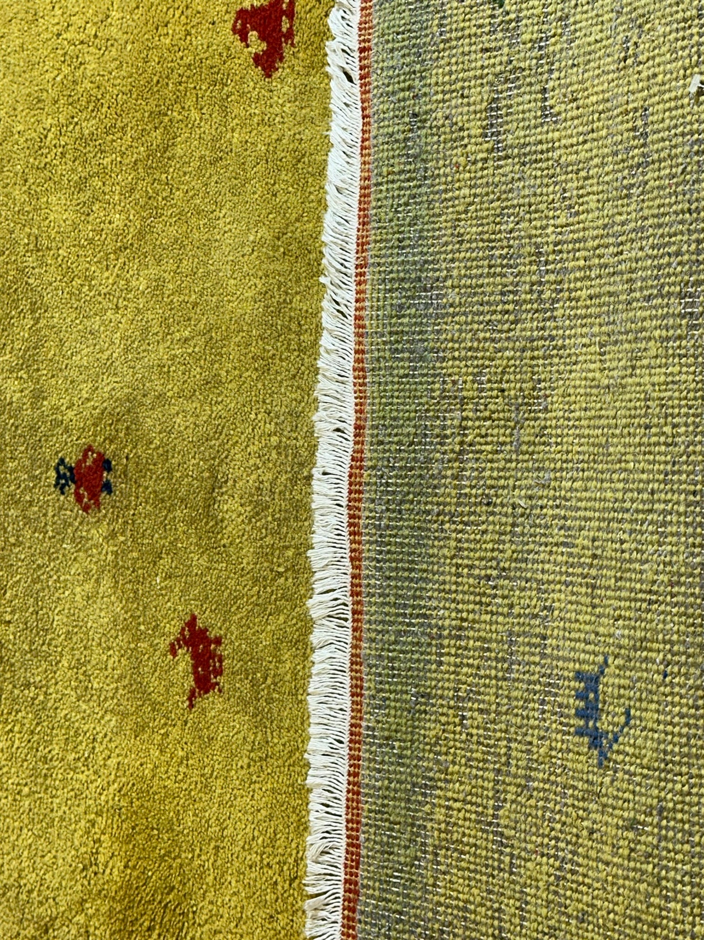 Orientteppich handgeknüpft Gabbeh Indian 140x72 cm