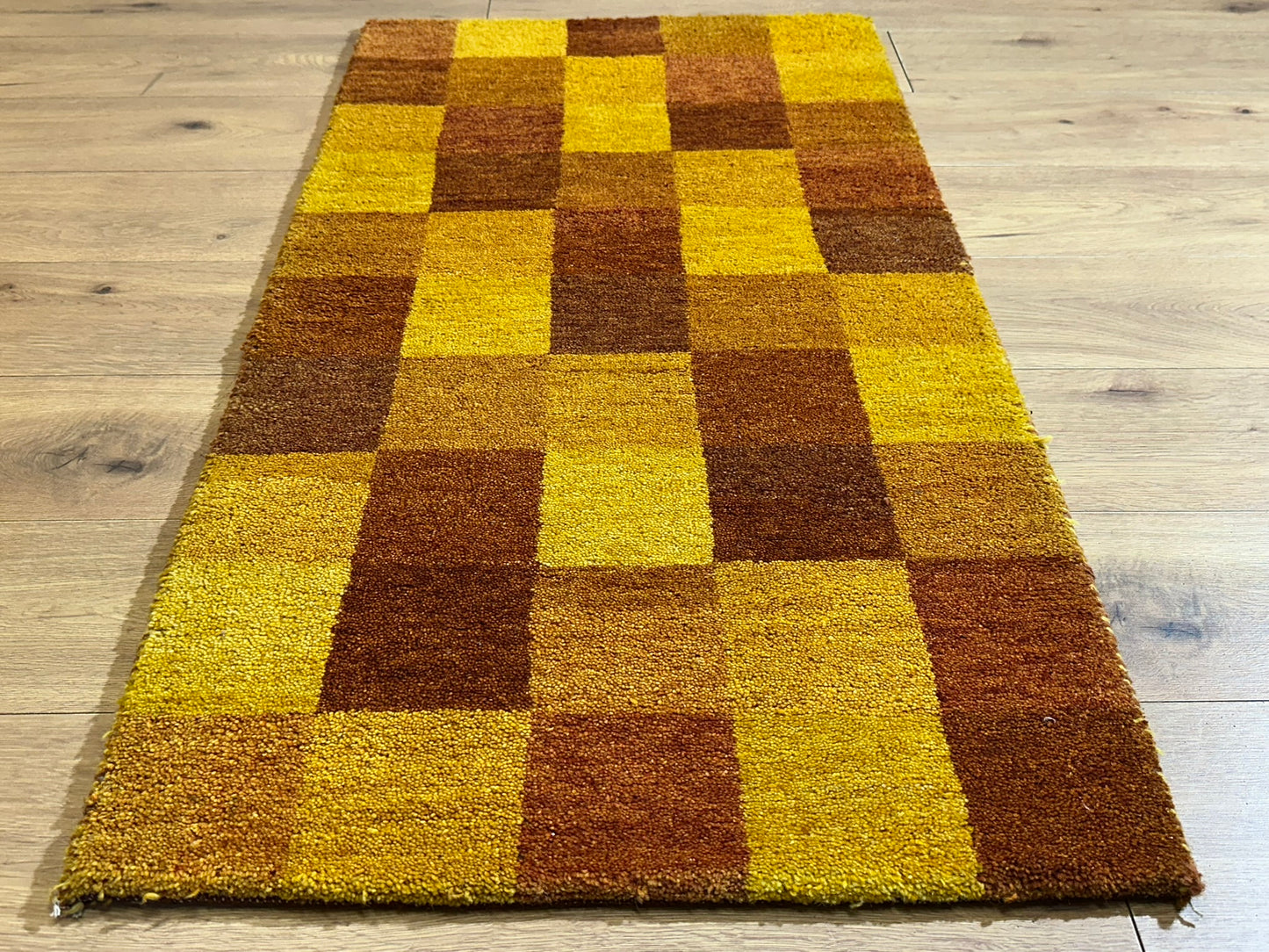 Gabbeh Orientteppich handgeknüpft Indian 140x70 cm