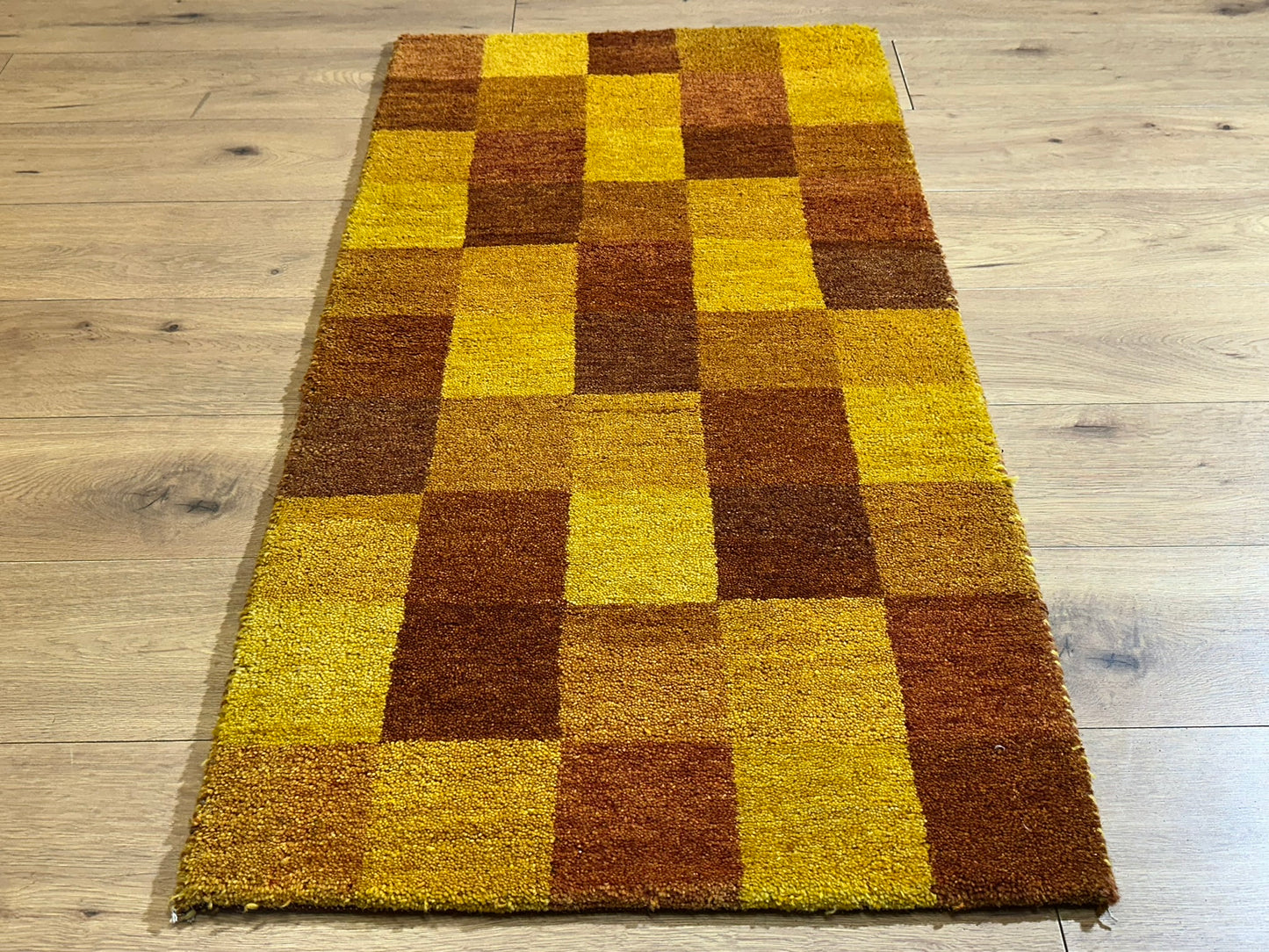 Gabbeh Orientteppich handgeknüpft Indian 140x70 cm