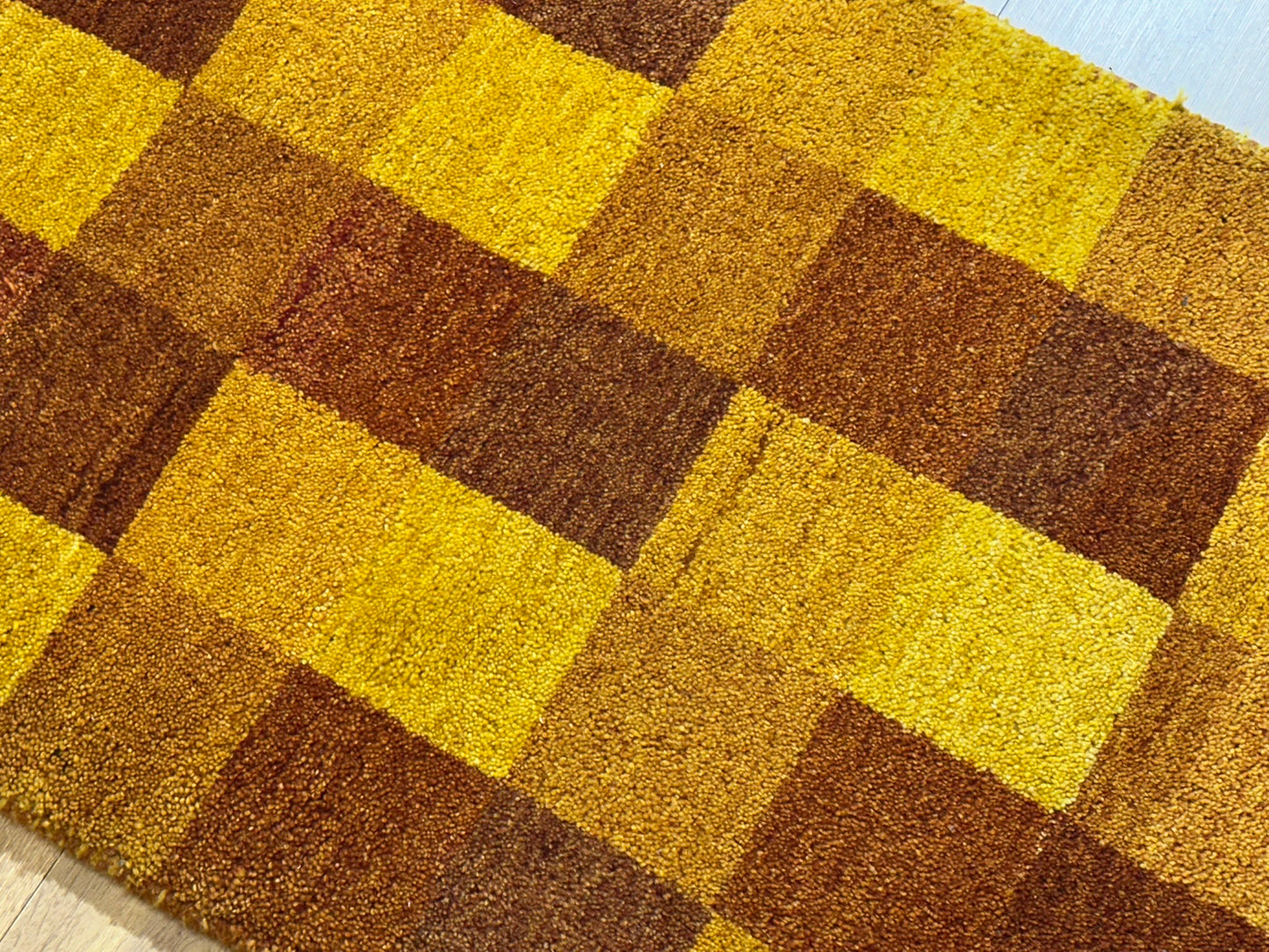 Gabbeh Orientteppich handgeknüpft Indian 140x70 cm
