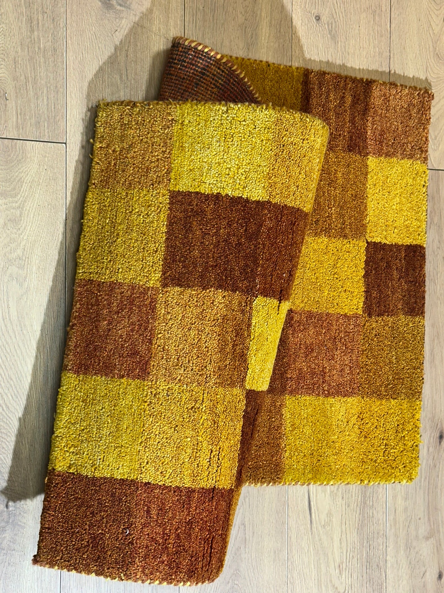 Gabbeh Orientteppich handgeknüpft Indian 140x70 cm