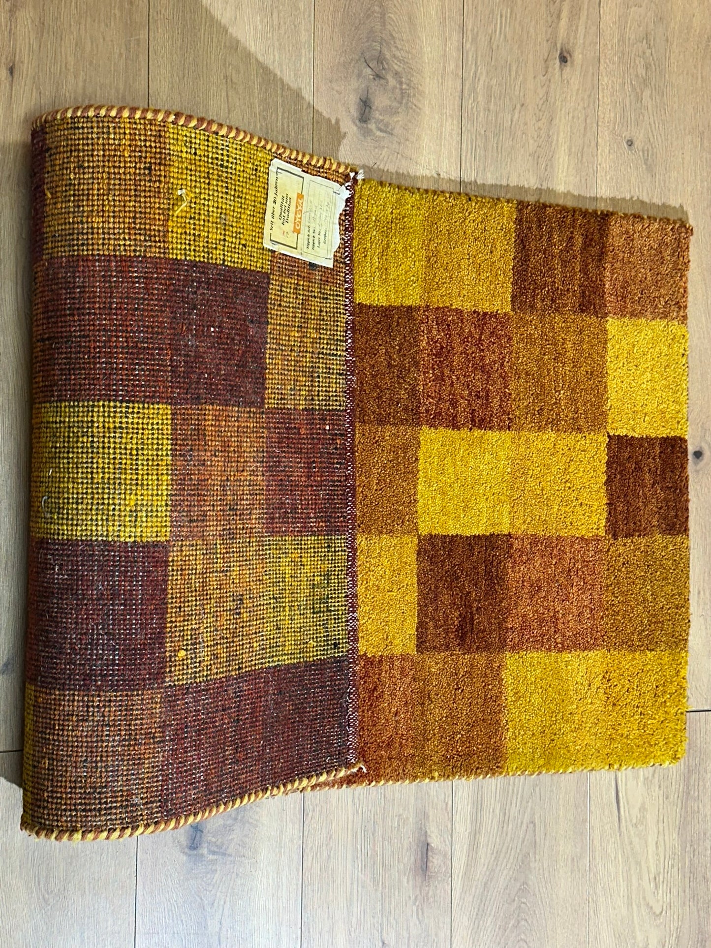 Gabbeh Orientteppich handgeknüpft Indian 140x70 cm