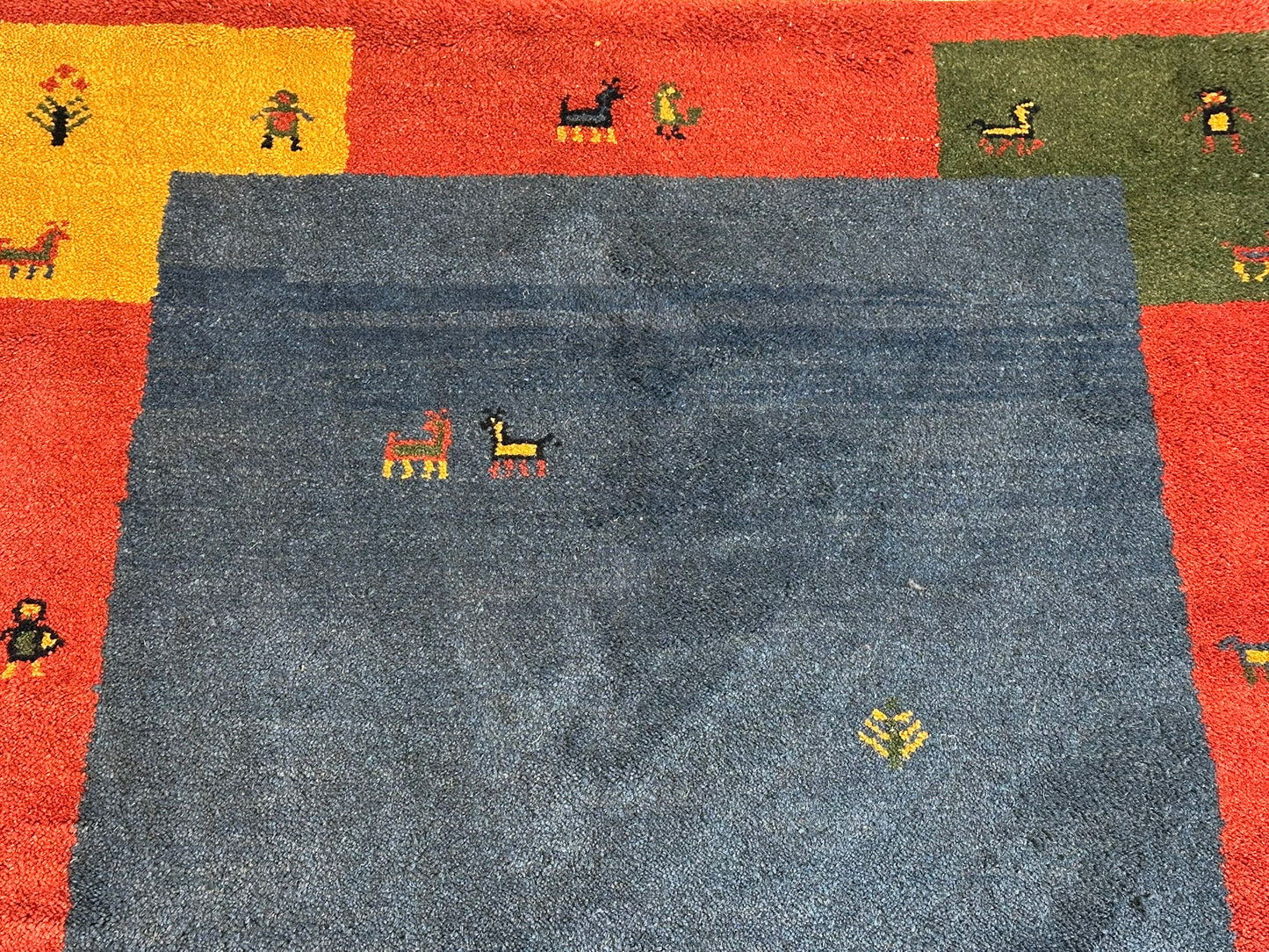 Gabbeh Orientteppich handgeknüpft Indian 182x125 cm