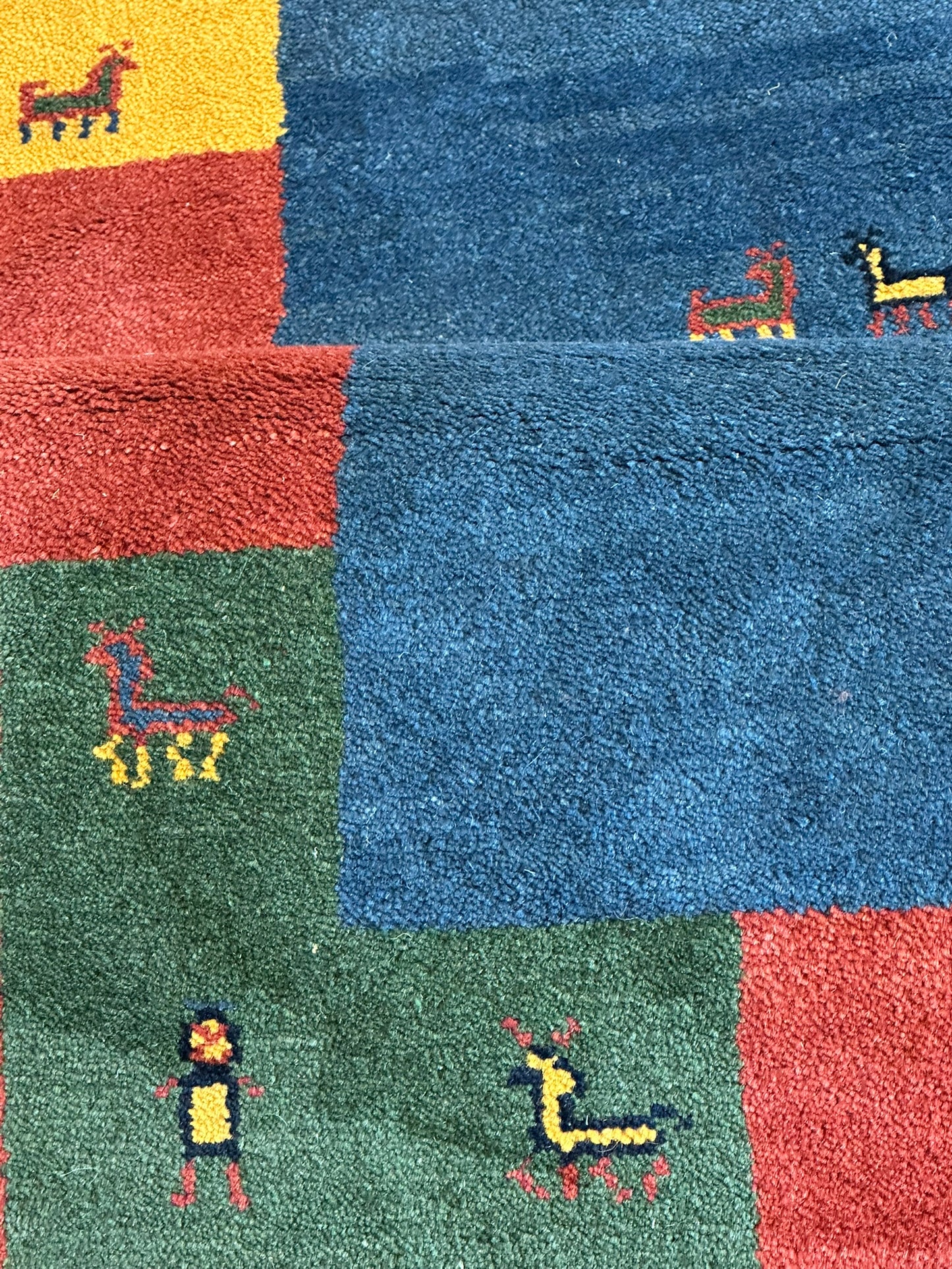 Gabbeh Orientteppich handgeknüpft Indian 182x125 cm