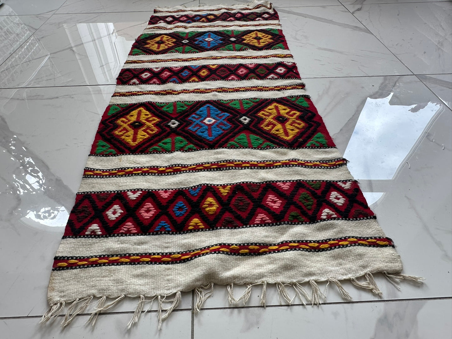 Orientteppich handgeknüpft Kelim 120x50 cm