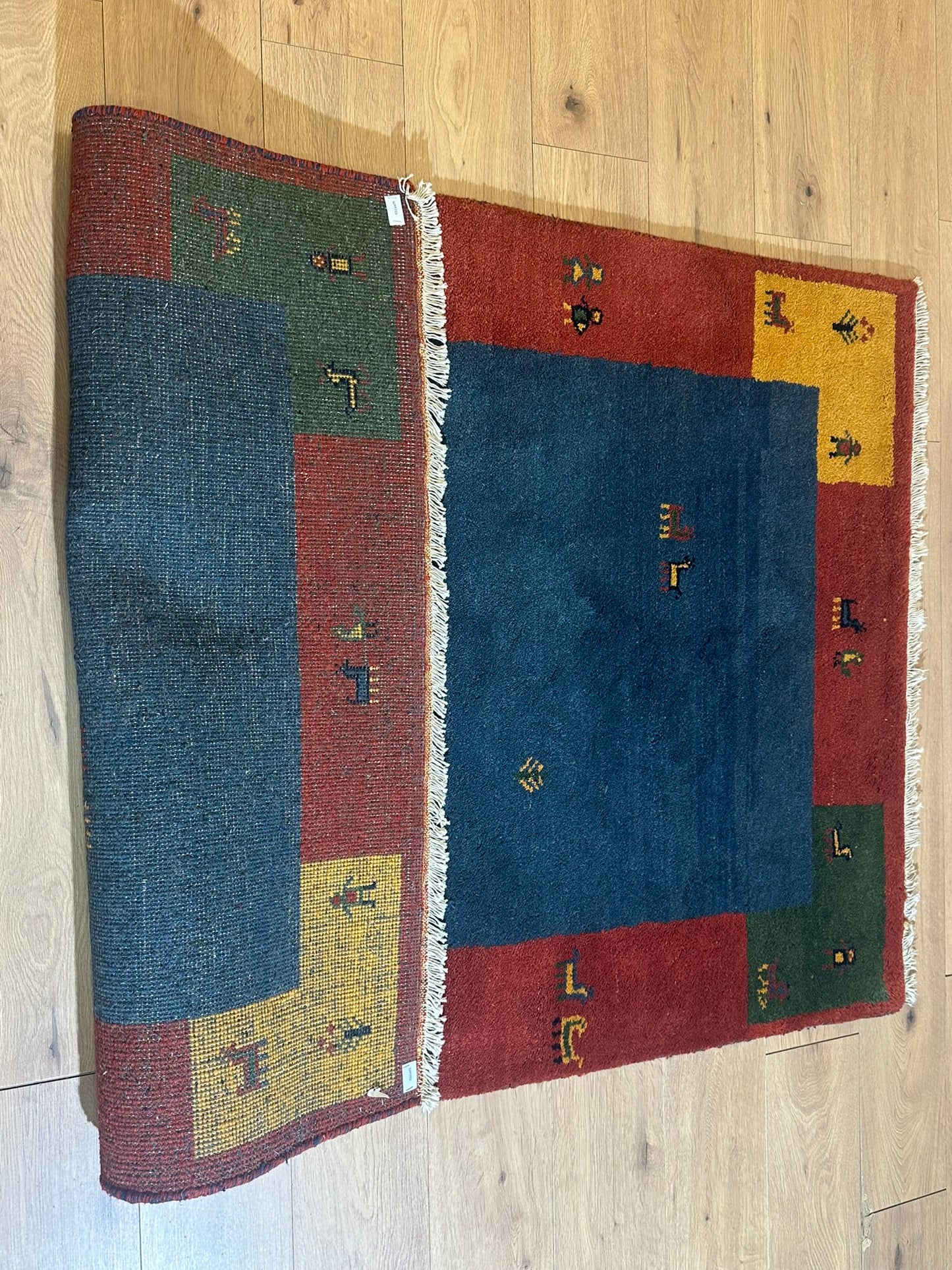 Gabbeh Orientteppich handgeknüpft Indian 182x125 cm