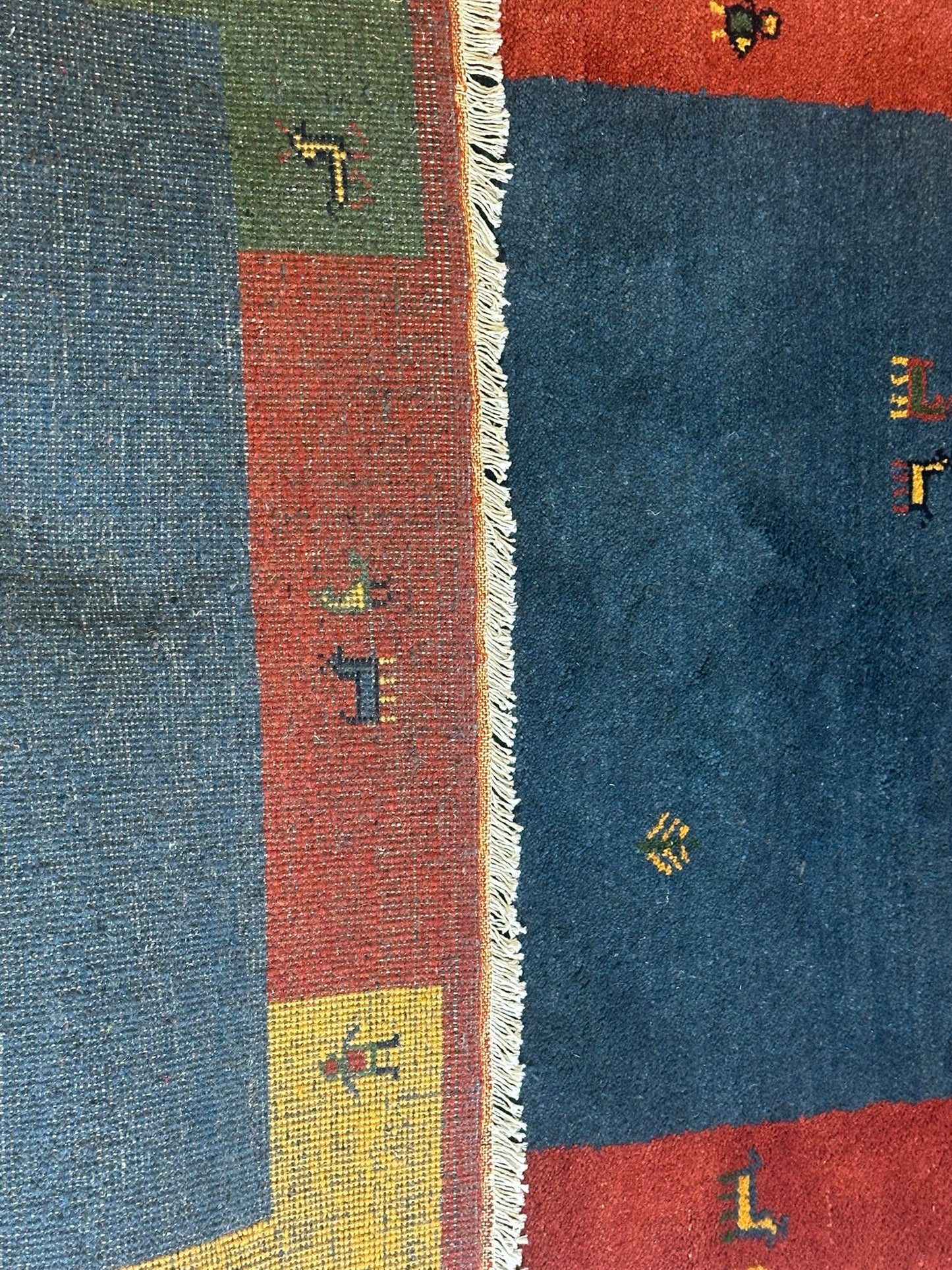 Gabbeh Orientteppich handgeknüpft Indian 182x125 cm