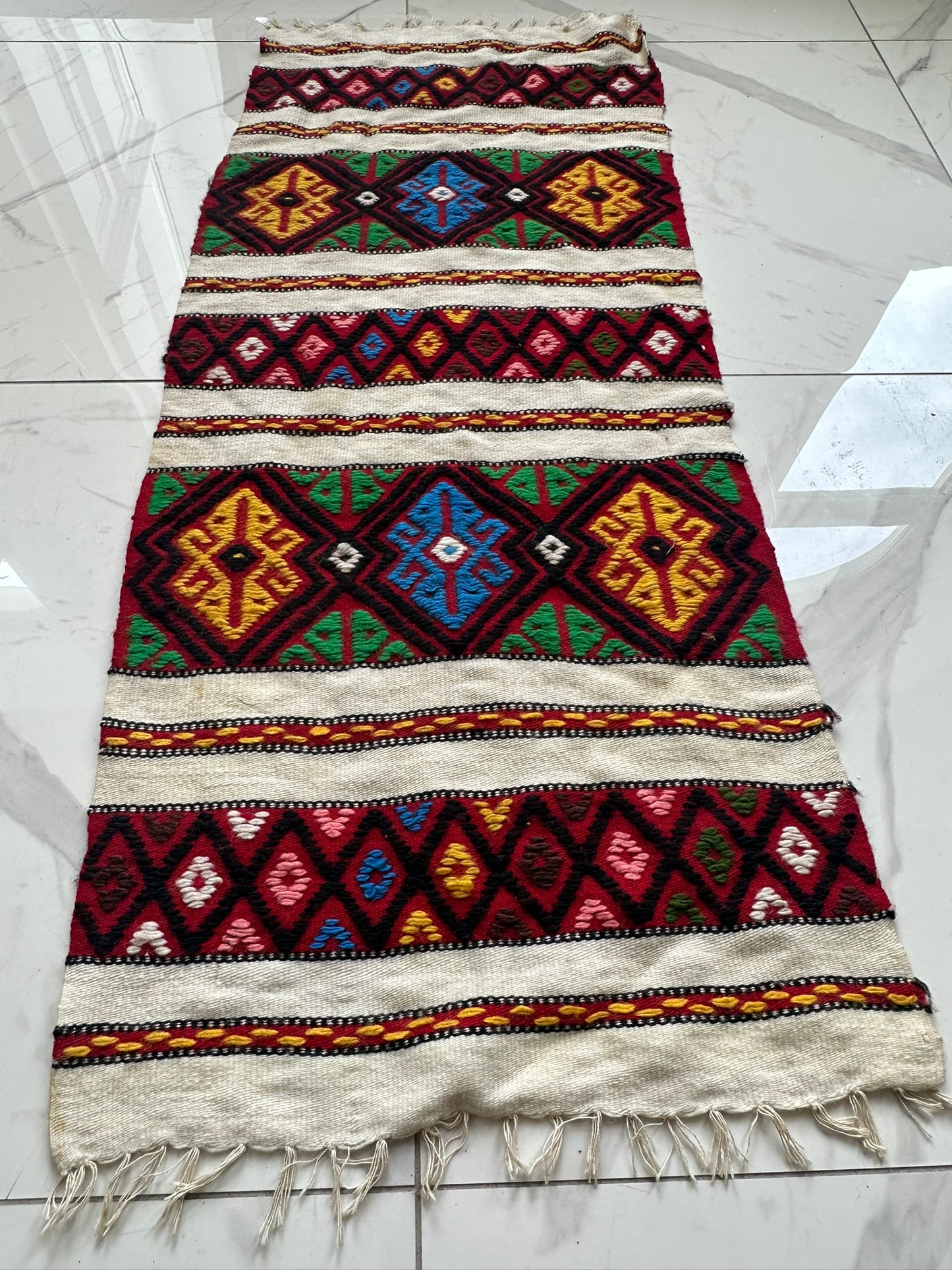 Orientteppich handgeknüpft Kelim 120x50 cm
