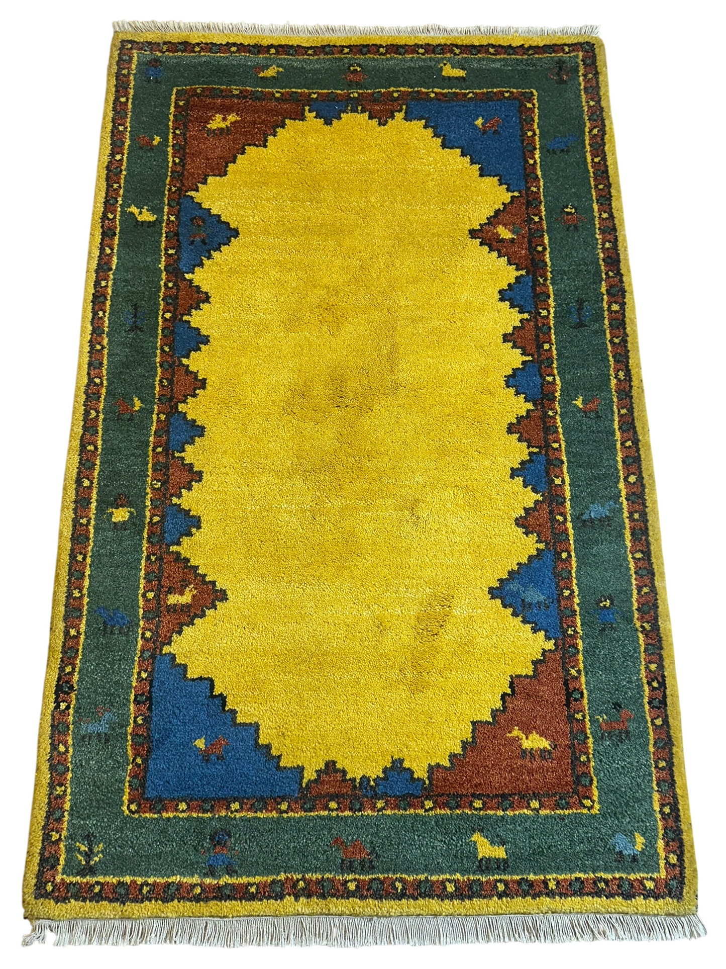 Gabbeh Orientteppich handgeknüpft Indian 155x96 cm