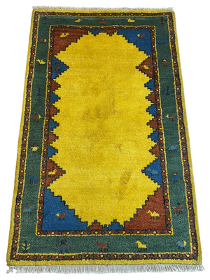 Gabbeh Orientteppich handgeknüpft Indian 155x96 cm