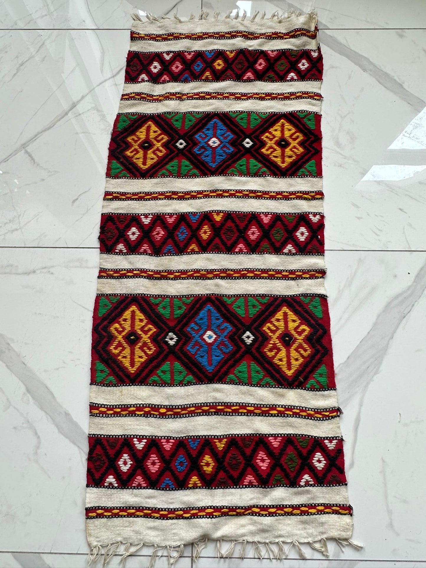 Orientteppich handgeknüpft Kelim 120x50 cm