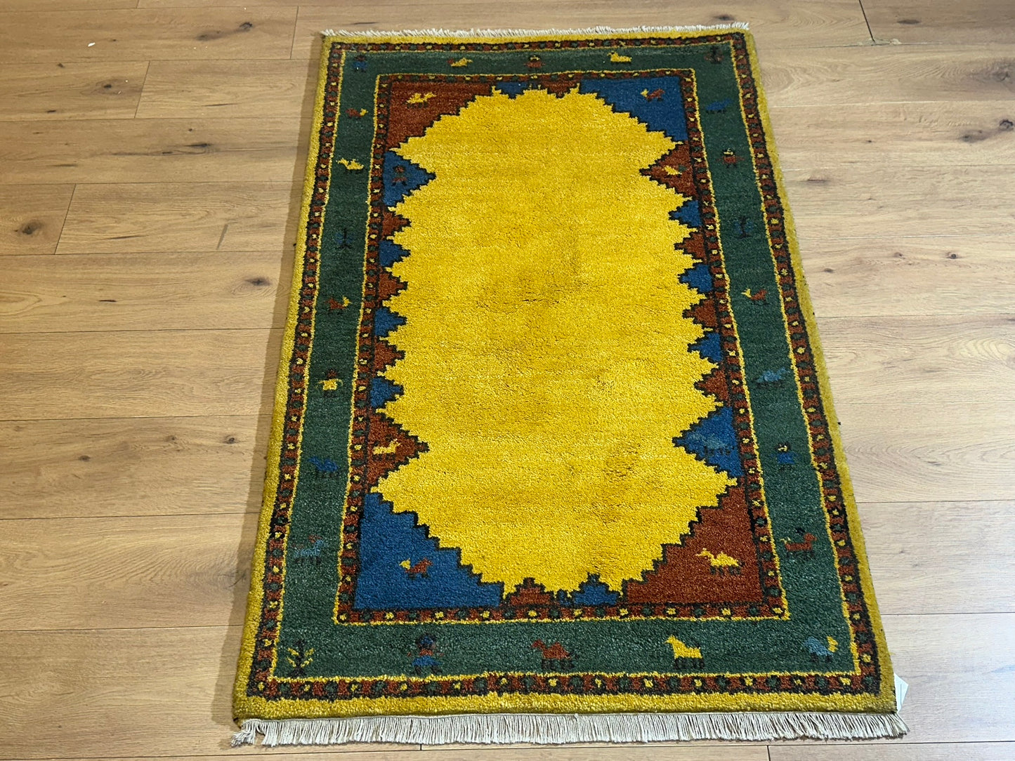 Gabbeh Orientteppich handgeknüpft Indian 155x96 cm
