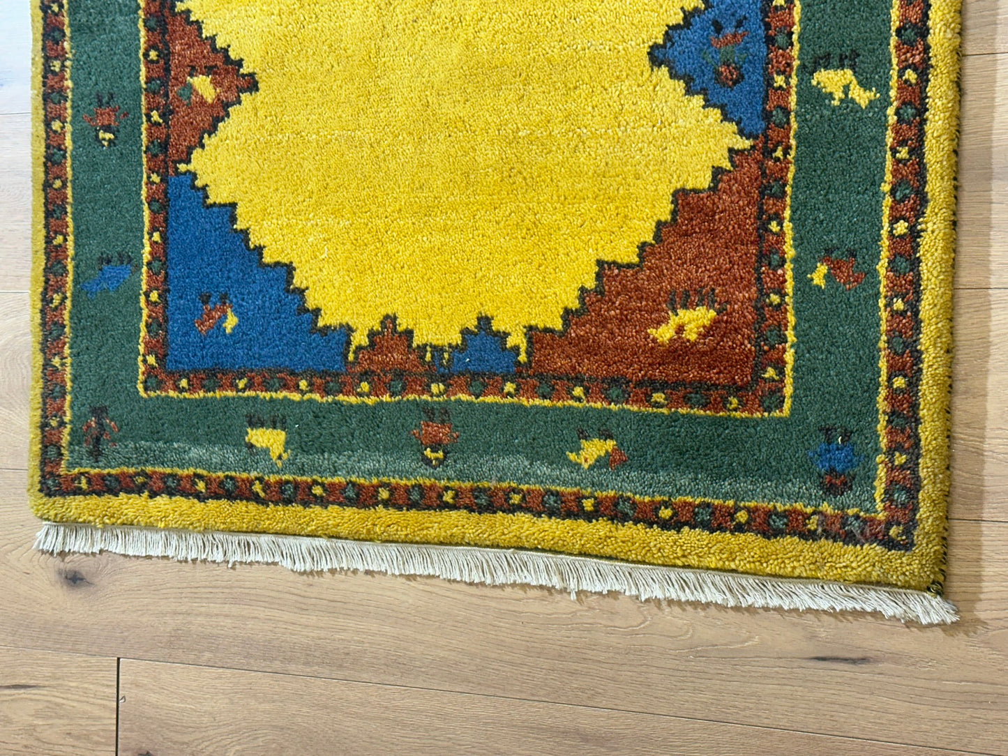 Gabbeh Orientteppich handgeknüpft Indian 155x96 cm