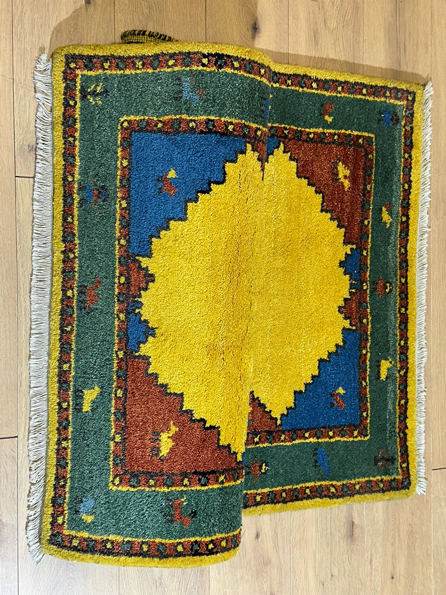Gabbeh Orientteppich handgeknüpft Indian 155x96 cm