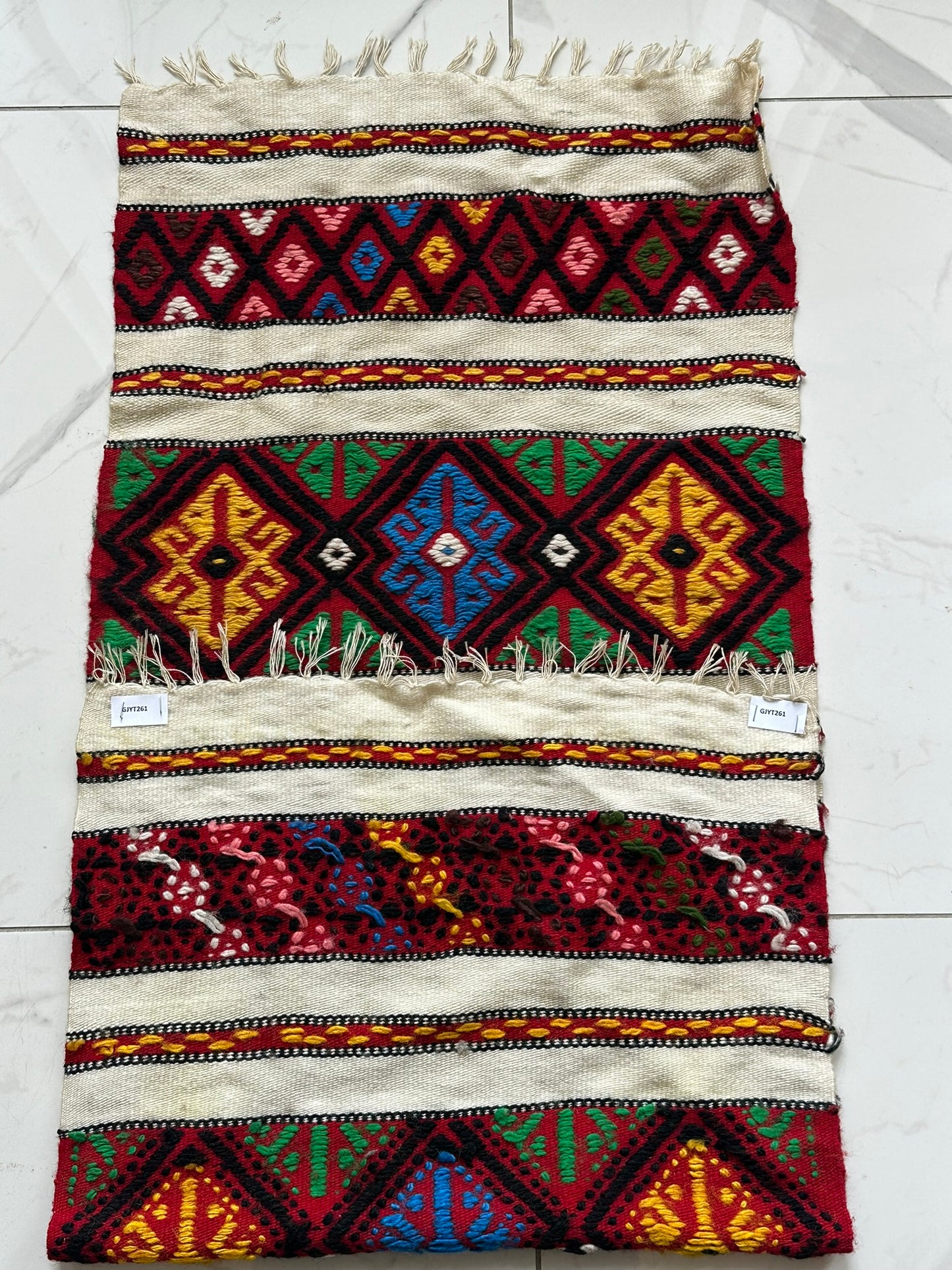 Orientteppich handgeknüpft Kelim 120x50 cm