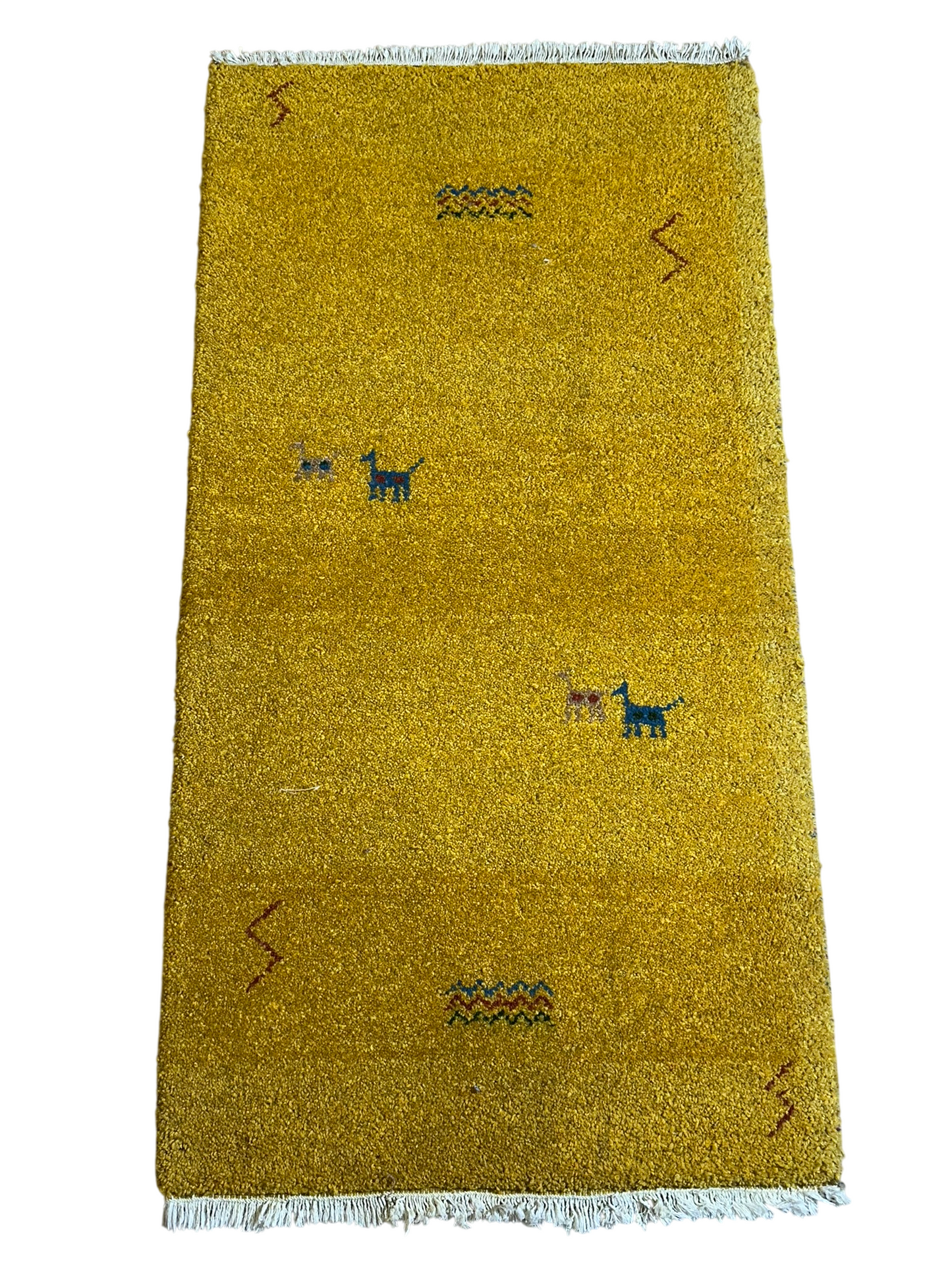 Gabbeh Orientteppich handgeknüpft Indian 160x92 cm