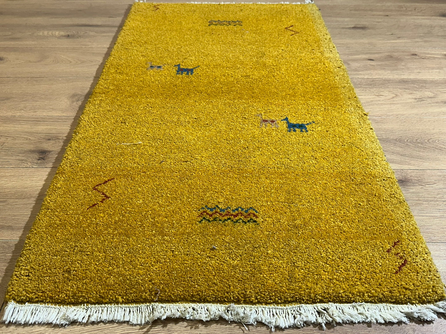 Gabbeh Orientteppich handgeknüpft Indian 160x92 cm