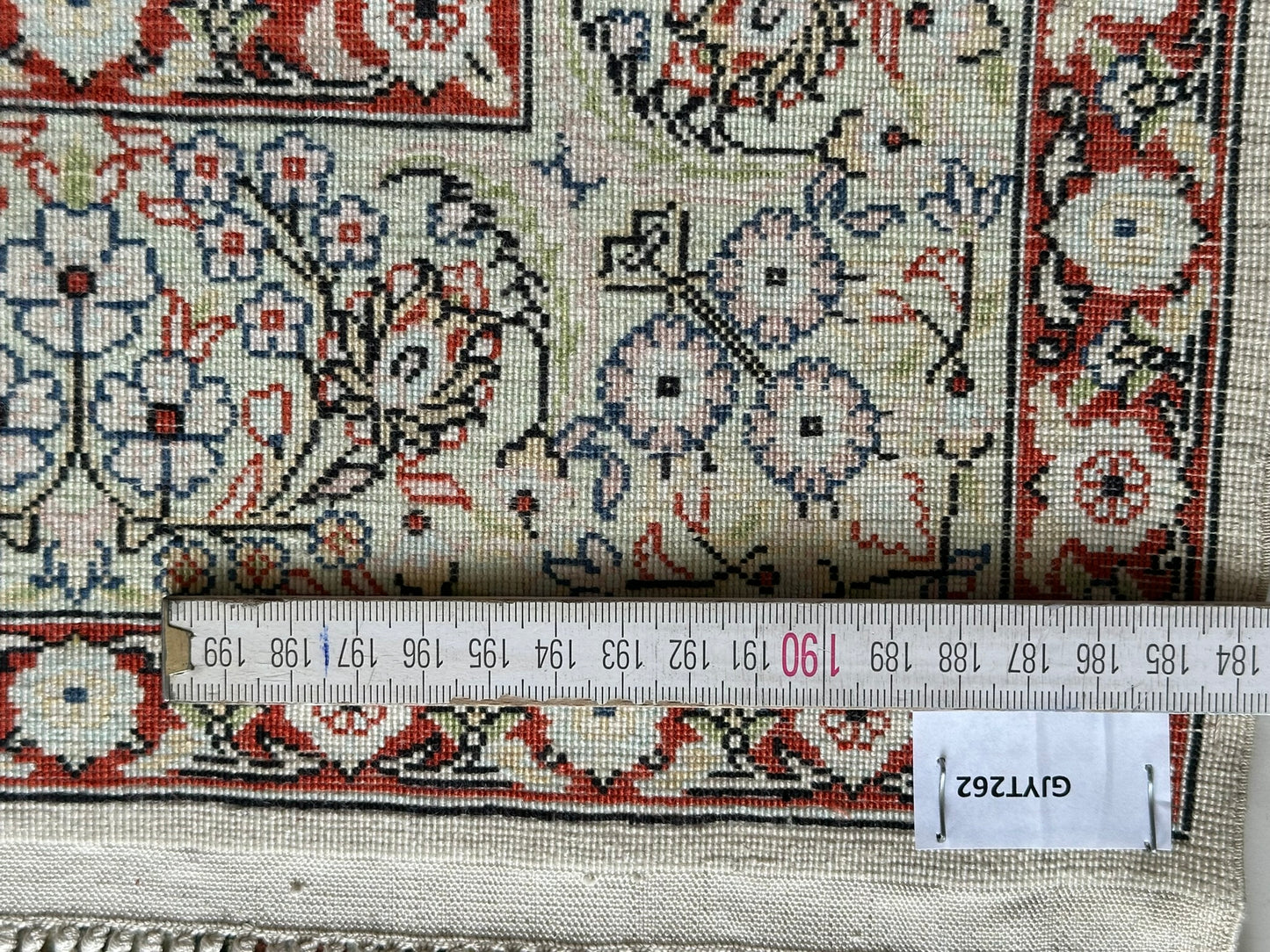 Orientteppich handgeknüpft Hereke Seide auf Seide 127x76 cm