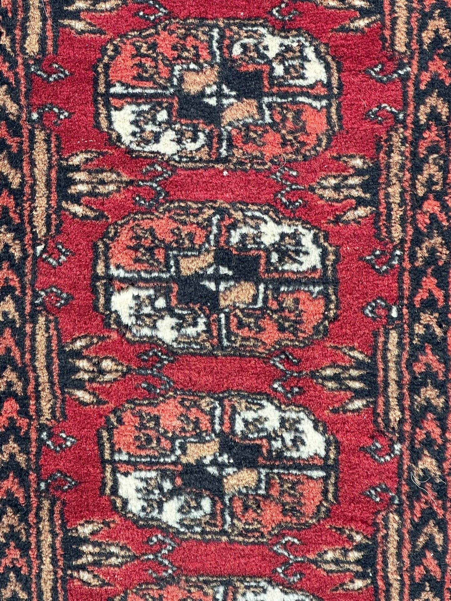 Orientteppich handgeknüpft Buchara Schurwolle 125x28 cm
