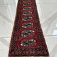Orientteppich handgeknüpft Buchara Schurwolle 125x28 cm