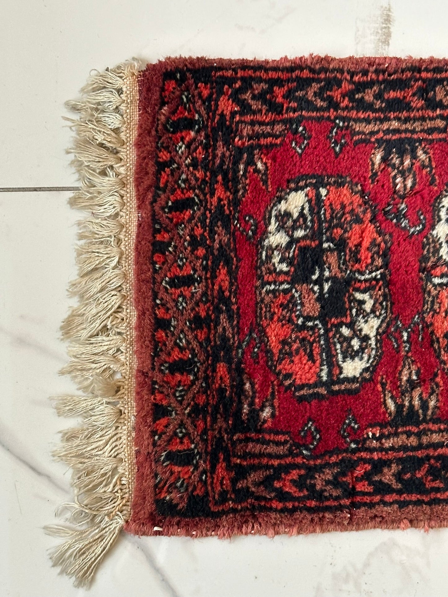 Orientteppich handgeknüpft Buchara Schurwolle 125x28 cm