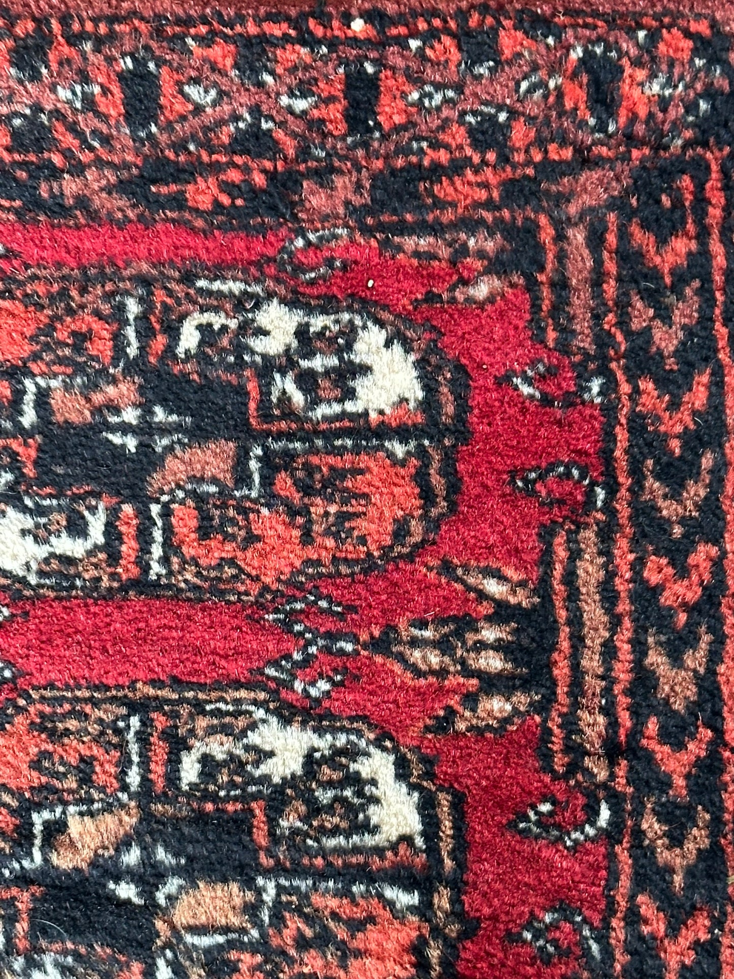 Orientteppich handgeknüpft Buchara Schurwolle 125x28 cm