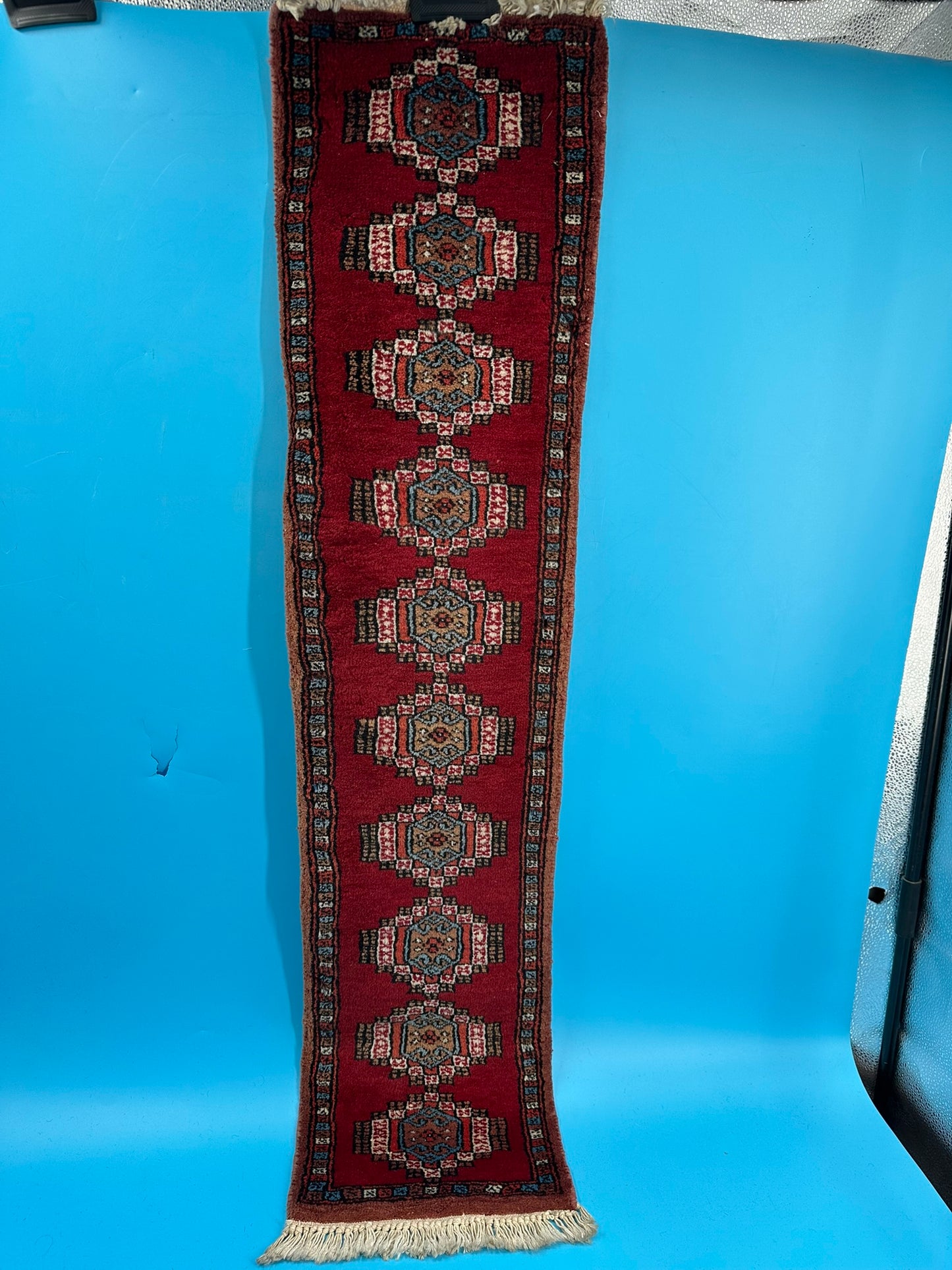 Orientteppich handgeknüpft Buchara Schurwolle 125x28 cm